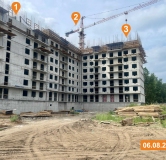 Ход строительства дома 1 в ЖК Лотос -