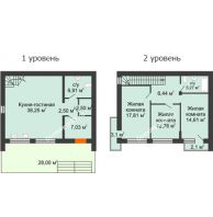 3 комнатный таунхаус 115 м² в КП Панорама, дом Гангутская, 4 (таунхаусы 115м2) - планировка