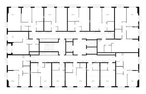 Планировка 18 этажа в доме корпус 3 в ЖК Савин парк