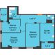 3 комнатная квартира 89,7 м² в ЖК Квартет, дом № 3 - планировка