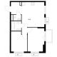 2 комнатная квартира 49,9 м² в ЖК Савин парк, дом корпус 7 - планировка