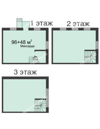 5 комнатная квартира 96 м² в КП Аладдин, дом 6 типа