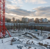 Ход строительства дома 1 в ЖК Страна. Тополёвая -