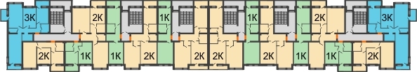 Планировка 5 этажа в доме Блок 4 в ЖК Ярд
