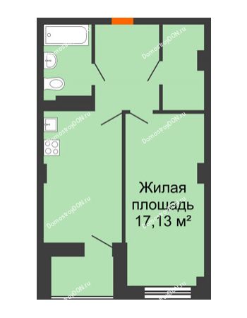 1 комнатная квартира 47,47 м² в ЖК Сокол Градъ, дом Литер 6