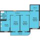 3 комнатная квартира 88,8 м² в ЖК Fresh (ЖК Фреш), дом Литер 2 - планировка