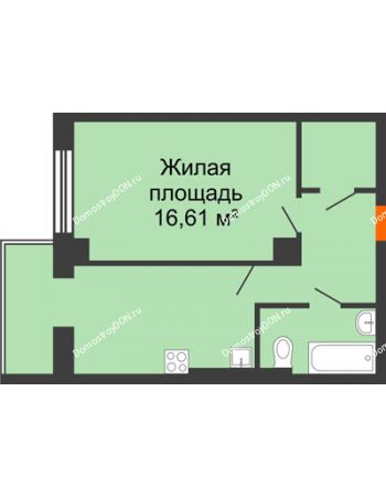 1 комнатная квартира 40,95 м² в ЖК Сокол Градъ, дом Литер 4 (5)