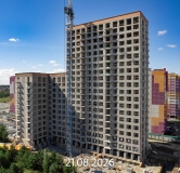 Ход строительства дома 12 в ЖК Прео-8 -