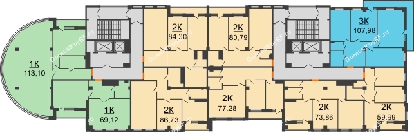 ЖК 311 - планировка 11 этажа