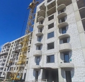 Ход строительства дома 140Б, 1 этап (поз.1,2) в ЖК Оникс -