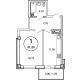 1 комнатная квартира 41,3 м² в ЖК Лебедь, дом № 50 - планировка